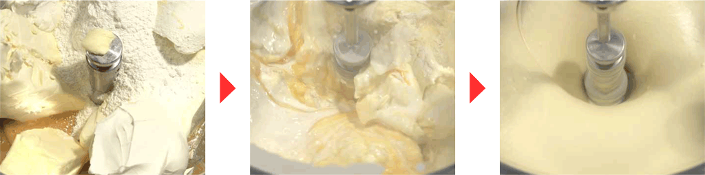 Cheesecake emulsification